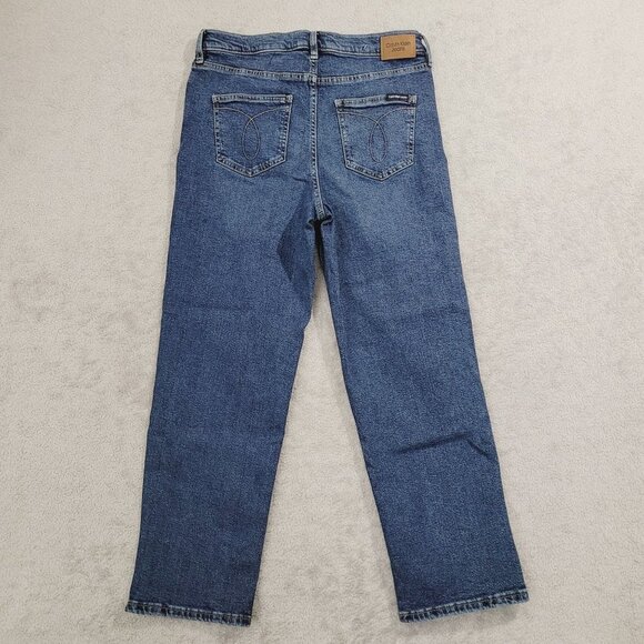 NWOT Calvin Klein Womens Size 8 Straight Leg Blue Jeans Cotton/Spandex// 26CT - Picture 2 of 9